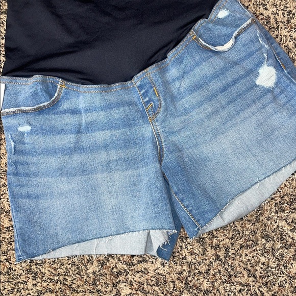 Isabel Maternity Denim Midi Shorts Size 8 | NWT - Picture 2 of 6